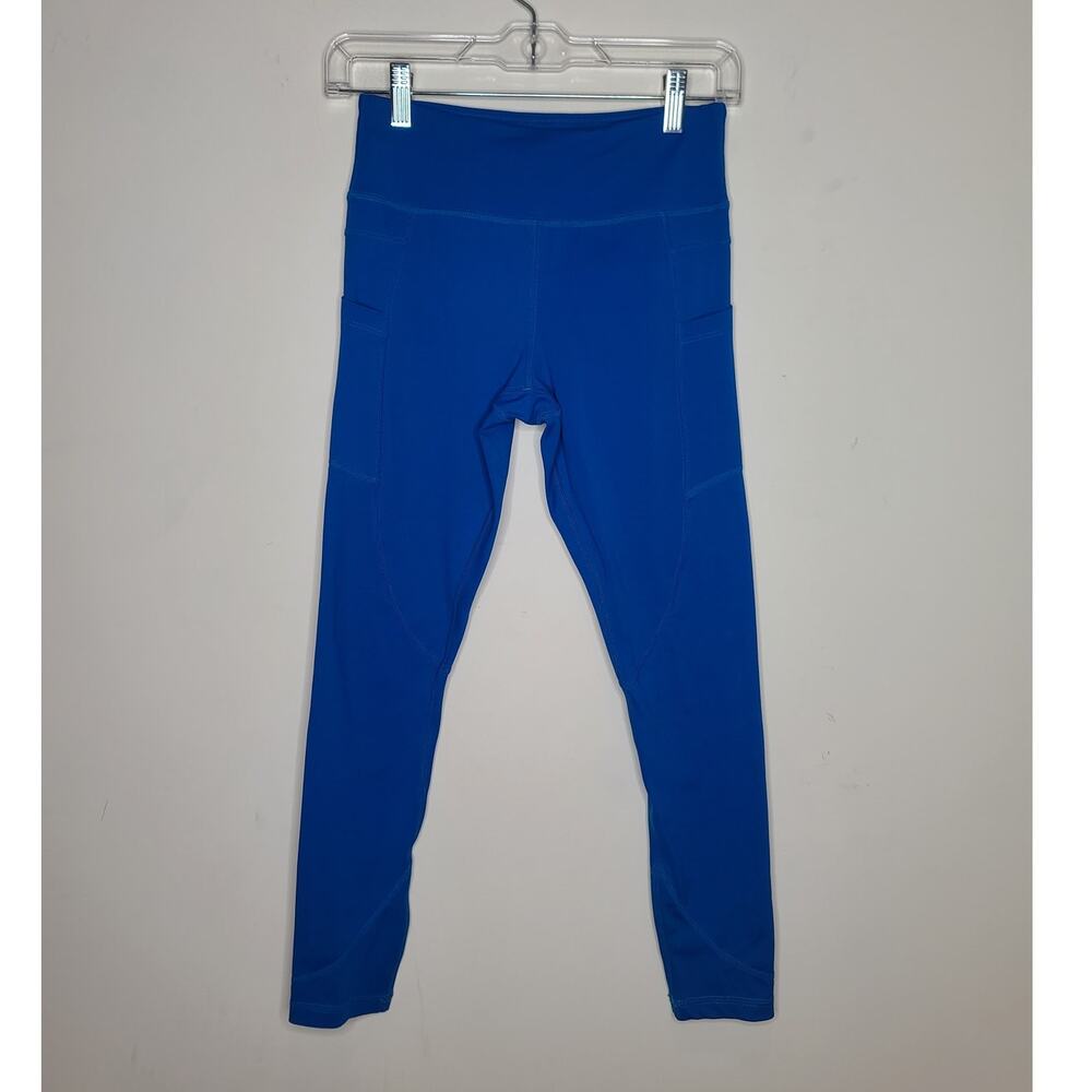 Zyia Active bright blue athletic workout leggings with pockets - 4